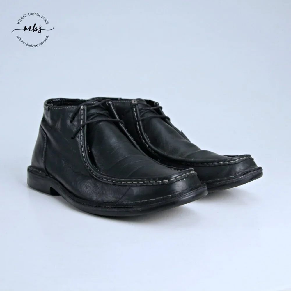 Steve Madden Handler Wallabee Boots‎ Black Men 8